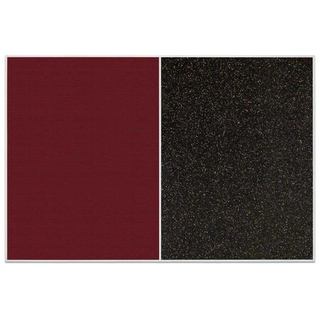 United Visual Products Sliding Door Indoor Enclosed Corkboard, 9 UV9011ACSH-GOLD-RUBBER